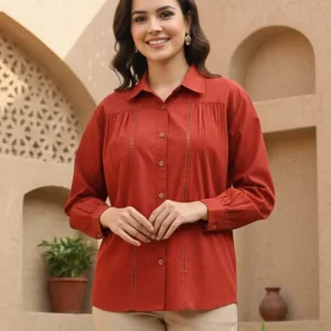 WOMEN LACE FULL SLEEVE SHIRT